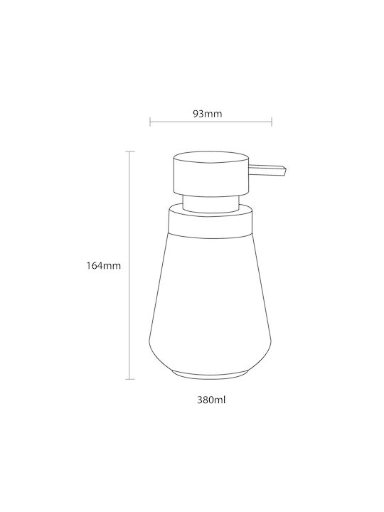 Sealskin Conical Дозатор от Порцелан Черен 400мл