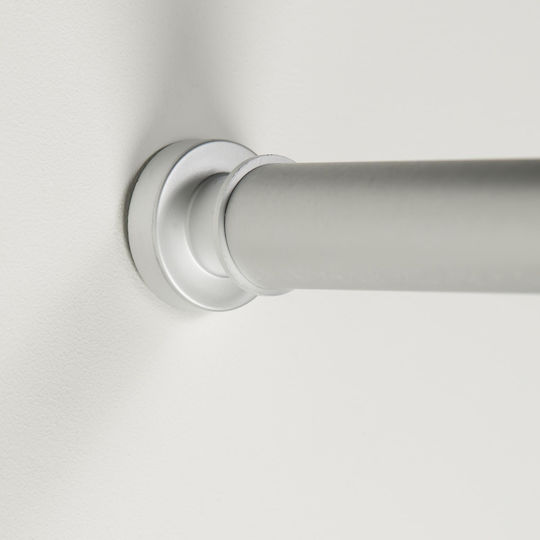 Sealskin Telescopic Straight Shower Curtain Rod Aluminium Chromé Matt Ø28mm 125-220cm