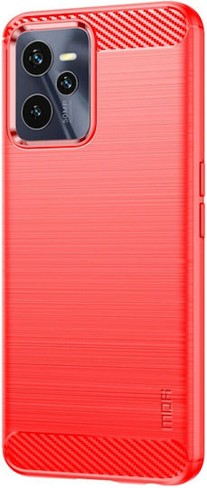 Mofi Brushed Back Cover Silicon Roșu (Realme C35)