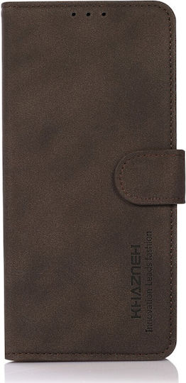 Khazneh Litchi Skin Texture Leather Wallet Δερματίνης Καφέ (Google Pixel 7Realme 7 5G)