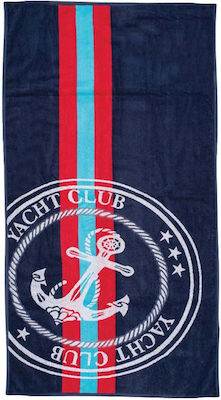 Flamingo Yacht Beach Towel Cotton Blue 160x86cm.