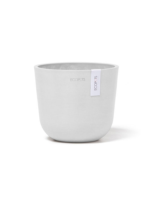 Ecopots Oslo Mini Саксия Пластмаса Pure White 11.5x11.5x10см.
