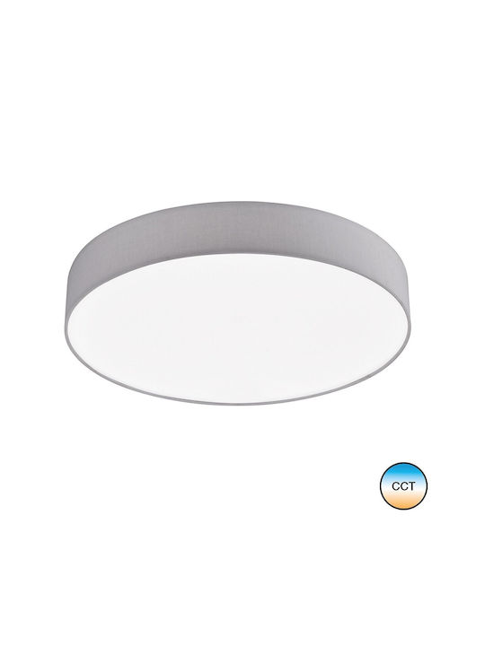 Fischer Honsel Pina Modern Fabric Ceiling Light with Integrated LED 50pcs Gray