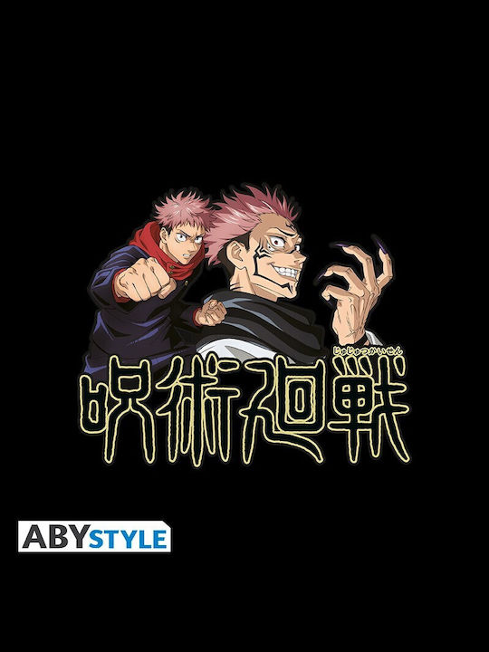Abysse Jujutsu Kaisen Itadori & Sukuna T-shirt Schwarz Baumwolle ABYTEX714