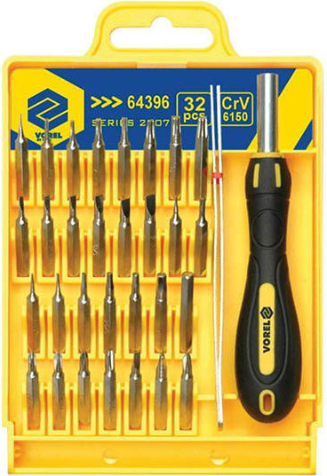 Vorel Screwdriver with 32 Interchangeable Tips