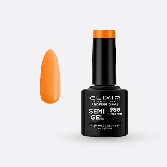 Elixir Semi Gel Ημιμόνιμο Βερνίκι Νυχιών 985 Tangerine 8ml