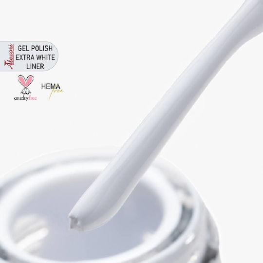 Alezori Liner Gel Νυχιών Extra White Liner 15ml
