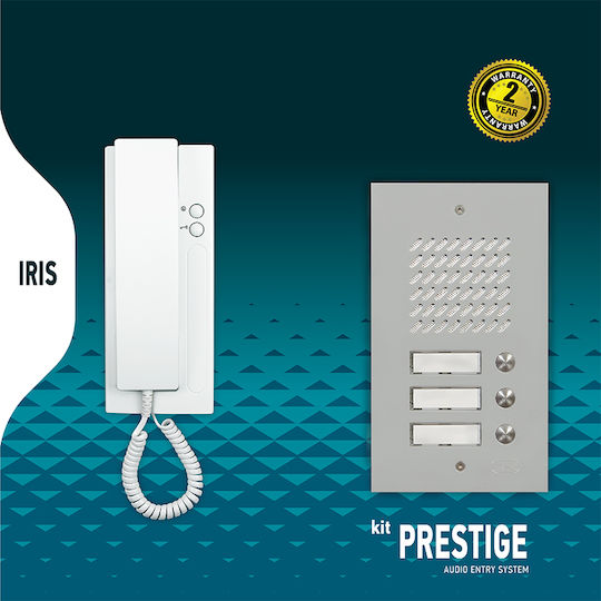 CTC Prestige Kabelloses Audio-Gegensprechanlage Set Silber