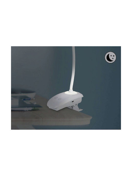 Rabalux LED Lumină de Birou cu Braț Flexibil și Clește în Culoarea Alb