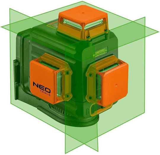 Neo Tools Αυτορυθμιζόμενο Γραμμικό Αλφάδι Laser Πράσινης Δέσμης με Εύρος Εργασίας 20m
