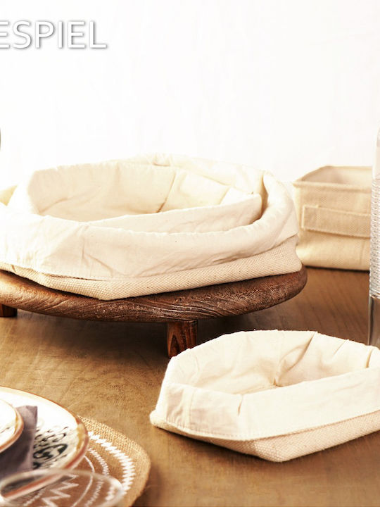 Espiel Bread Basket Fabric Brown 20x19x15cm