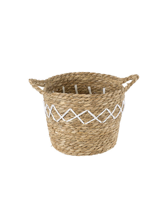 GloboStar Zakynthos Planter Beige with Stand 20cm.