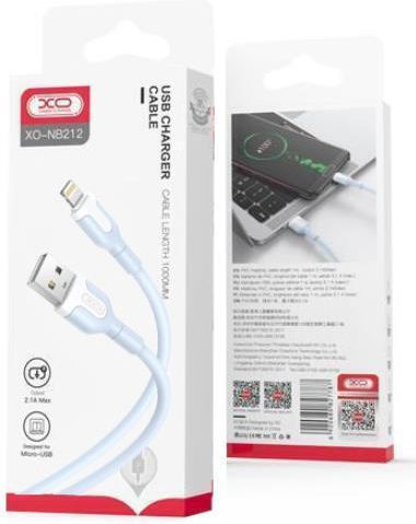 XO NB212 2.1A USB to Lightning Cable Μπλε 1m