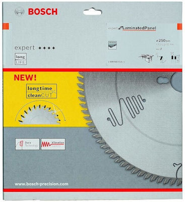 Bosch Πριονόδισκος Expert for Laminate 250x30mm Slicer/Coarse Grater Disc Wood 250mm 1pcs