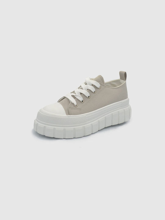 Joya Damen Flatforms Sneakers Gray