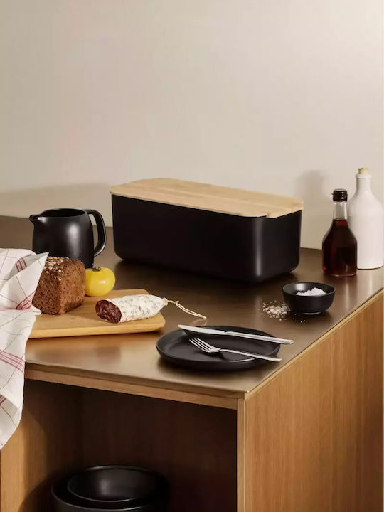 Eva Solo Bread Box with Lid Plastic Black 42x19x15.5cm