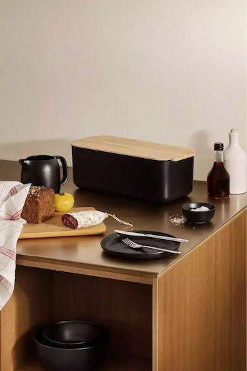 Eva Solo Bread Box with Lid Plastic Black 42x19x15.5cm