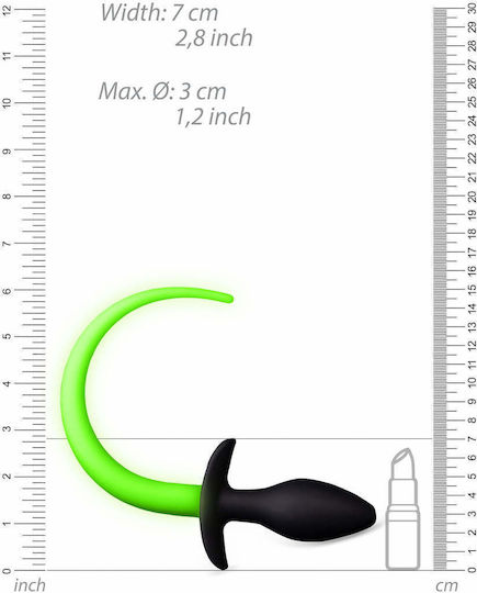 Shots Puppy Tail Anal Plug Green