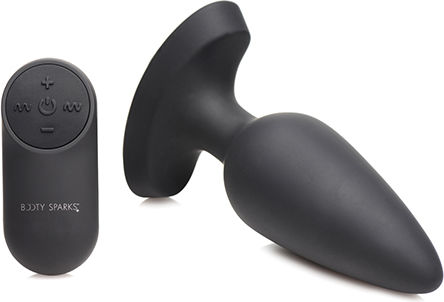 XR Laser Fuck Me Butt Anal Plug with Wireless Functionality and Vibration Large Black