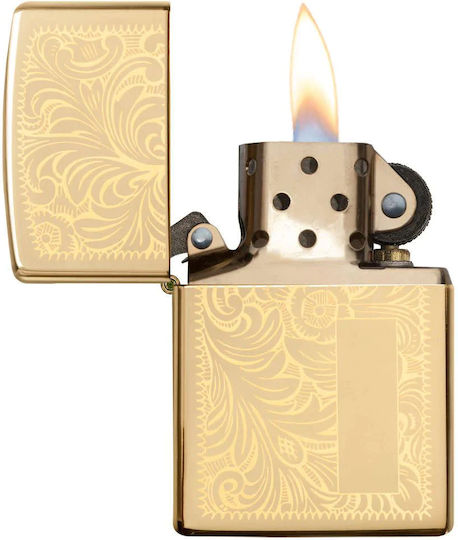 Zippo Venetian Αντιανεμικός Αναπτήρας Φλόγας σε Χρυσό χρώμα
