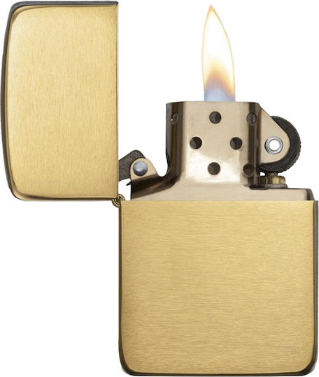 Zippo Реплика Ветроустойчив Запалка с Пламък в Златист Цвят