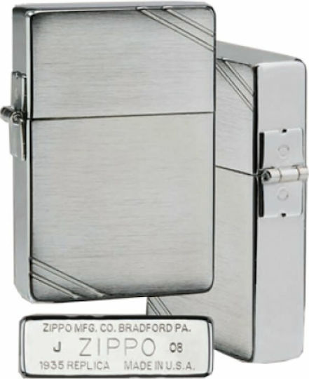 Zippo Replica Winddichter Feuerzeug Flamme in Silber Farbe
