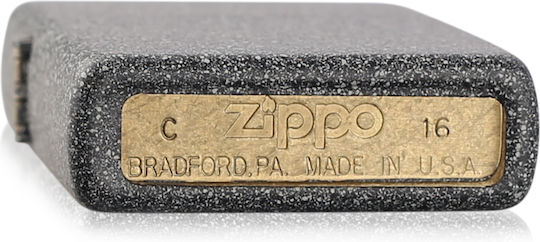 Zippo Regulärer Winddichter Feuerzeug Flamme Iron Stone