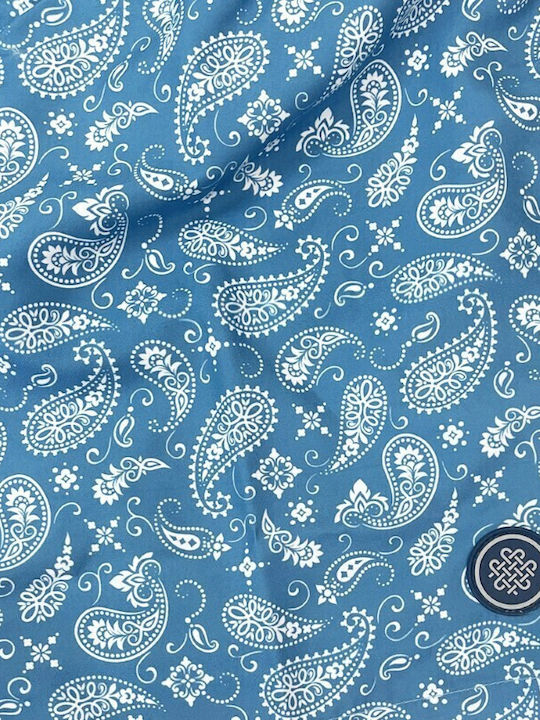 Men's Swimwear Shorts Light Blue with Patterns