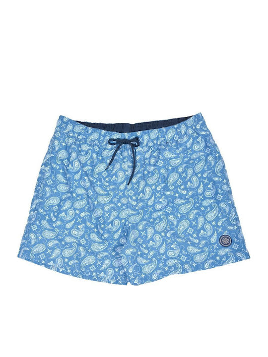 Men's Swimwear Shorts Light Blue with Patterns
