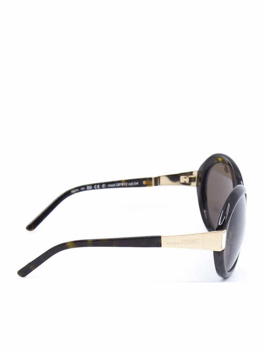 Gianfranco Ferre Women's Sunglasses with Brown Tartaruga Plastic Frame and Black Lens GF912 04