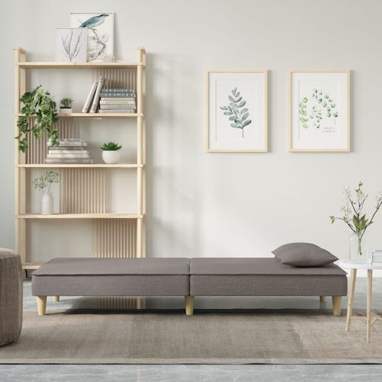 Τριθέσιος Καναπές Κρεβάτι Καφέ 200x100x70εκ.