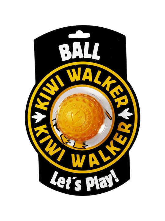 Kiwi Walker Ball Toy Dog made of Rubber Orange 1pcs