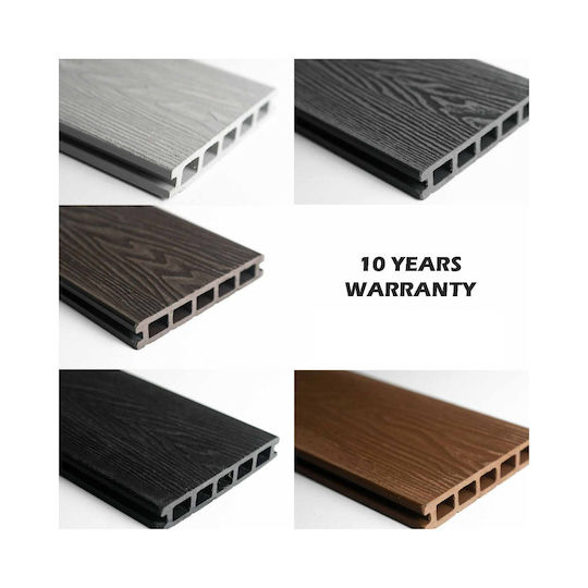 Showood Σανίδα για Δάπεδο Κήπου από WPC 360x15εκ. Γκρι Σκούρο