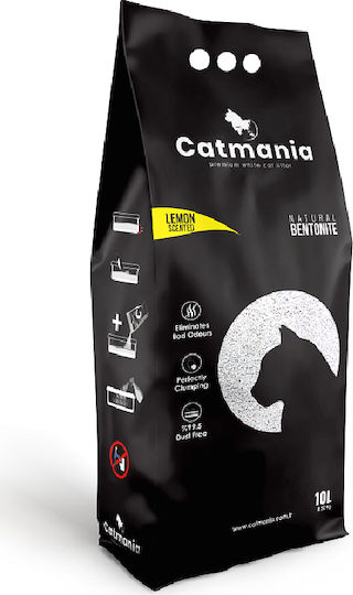 Catmania Bentonit Katzenstreu Feinkörnig mit Duft Zitrone 10Es