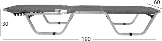 HomeMarkt Ξαπλώστρα Παραλίας Καφέ Αλουμινίου 190x60x30εκ.