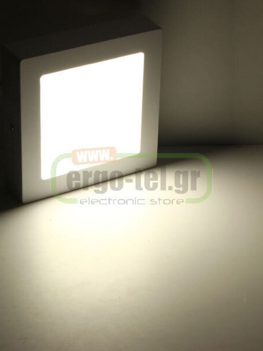 Atman Τετράγωνο Εξωτερικό LED Panel 20W με Φυσικό Λευκό Φως 4000K 22x22εκ.