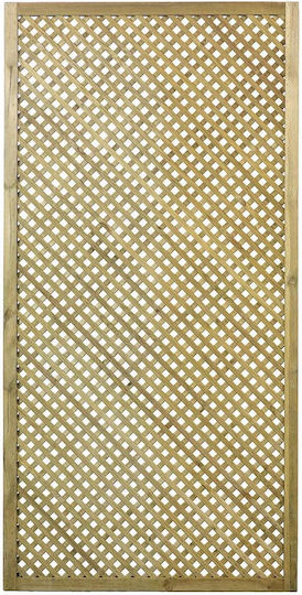Garten-Spalier aus Holz mit Rhombus-Rasterdesign in Beige Farbe 180x180cm