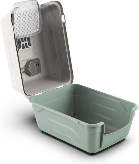 BigBuy Toilet Arena Τουαλέτα Γάτας Κλειστή Γκρι Μ52 x Π40 x Υ40cm