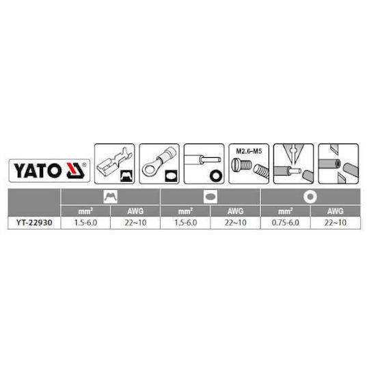 Yato Crimping Pliers with Stripper Length 240mm