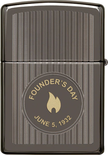 Zippo Founders Day Everyday Αντιανεμικός Αναπτήρας Φλόγας σε Ασημί χρώμα