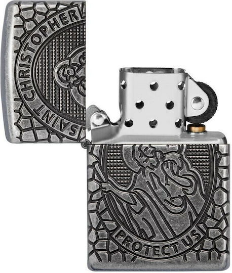 Zippo Armor Αντιανεμικός Αναπτήρας Φλόγας St. Christopher
