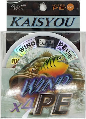 Tradesor Kaisyou Wind x4 PE Πετονιά Ψαρέματος 100m / 0.4mm / 25.9kg