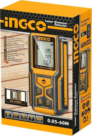 Ingco Laser Distance Meter HLDD0608 with Range up to 60m