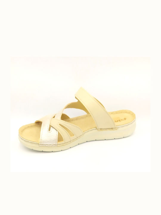 Level Anatomic Women's Flat Sandals Anatomic in Beige Color