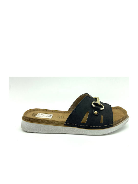 Women's Flat Sandals Anatomic in Black Color