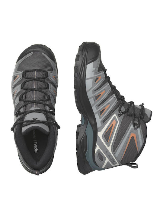 Salomon X Ultra Pioneer Mid GTX Women's Hiking Waterproof Boots With Gore-Tex Membrane Gray