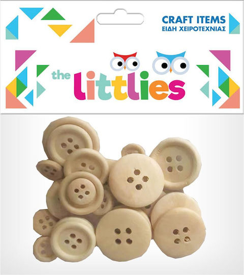 The Littlies Ξύλινα Κουμπιά 24τμχ