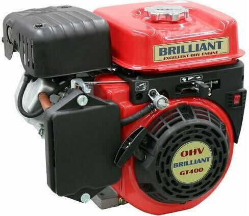 Brilliant GT 400HP-P Κινητήρας Βενζίνης Τετράχρονος 126.8cc 4hp Μέγιστων Στροφών 3600rpm με Σπείρωμα και Μίζα (Ρεζερβουάρ 2.5lt)