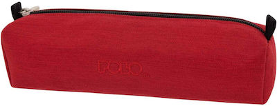 Polo Wallet Jean Pencil Case Barrel with 1 Compartment Red