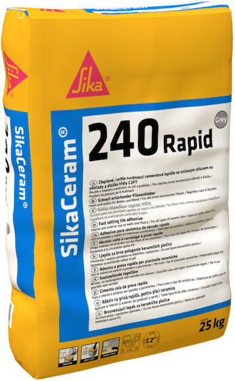 Sika SikaCeram 240 Клей Плочки Сив 25кг
